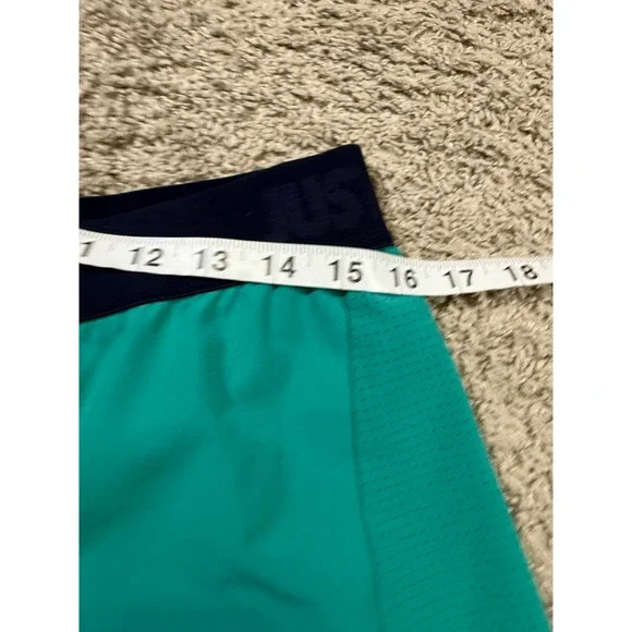 Nike Dri-FIT Womens Running Track Shorts Teal Blue Athleisure Athletic Gym M - Picture 5 of 6